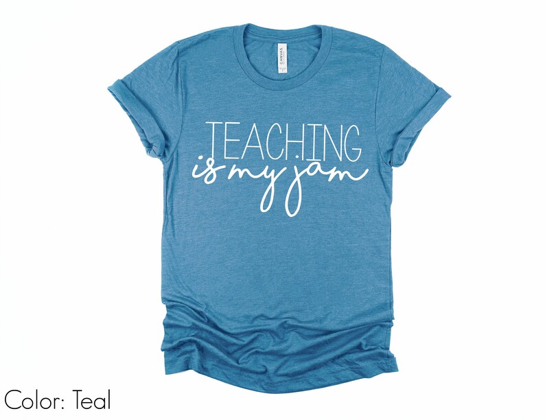 Teaching is my Jam Shirt I Teacher T-Shirts I Teacher Team Graphic Tees I End of the Year Gift I Teacher Appreciation Shirts I Trendy Womens image 6