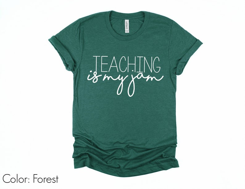 Teaching is my Jam Shirt I Teacher T-Shirts I Teacher Team Graphic Tees I End of the Year Gift I Teacher Appreciation Shirts I Trendy Womens image 4