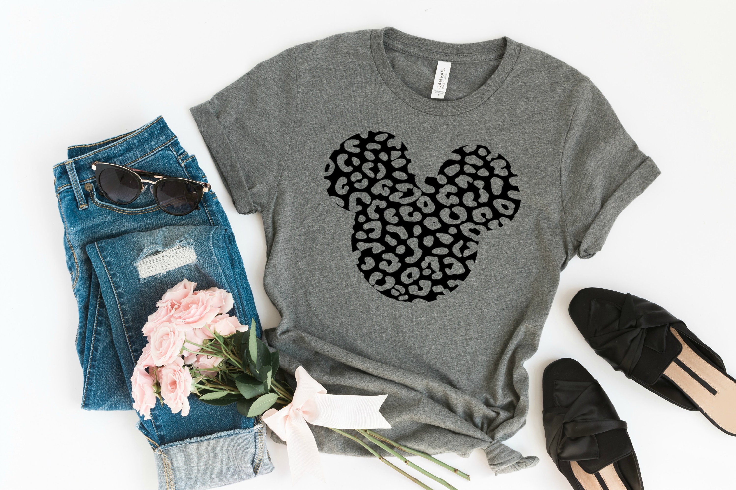 Mickey Mouse Cheetah Print Shirt | Etsy UK