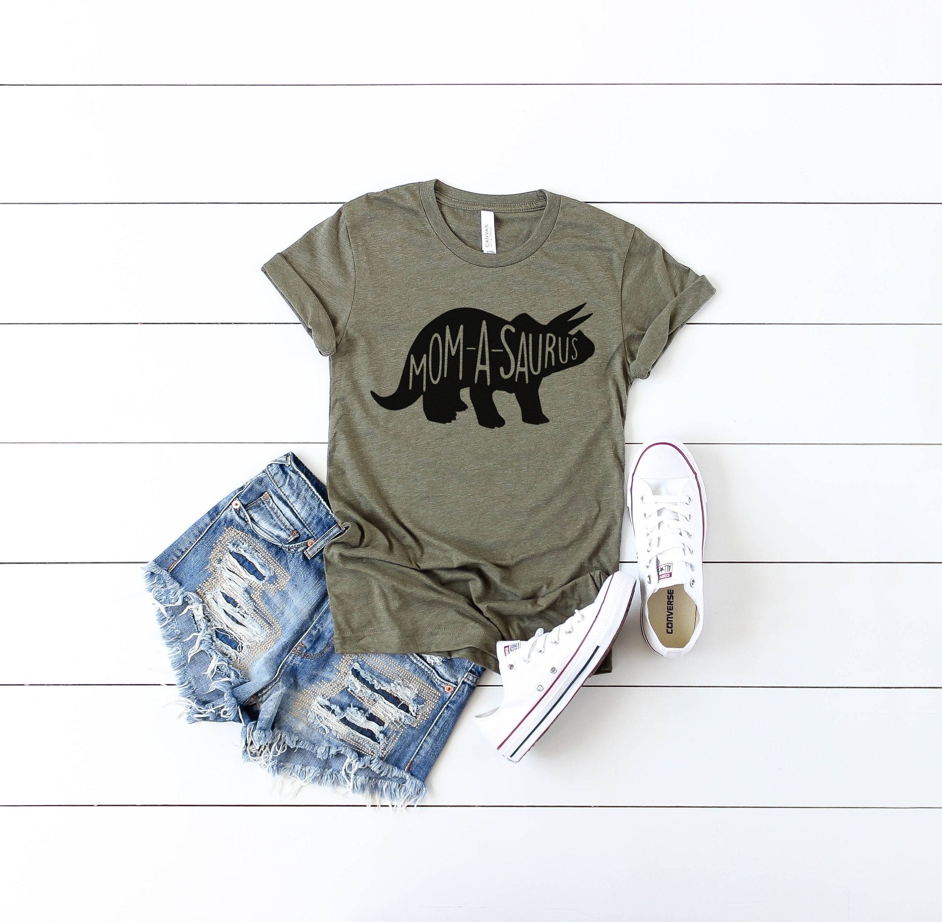 Mom-A-Saurus Graphic Tee: Dinosaur Mom T-Shirt
