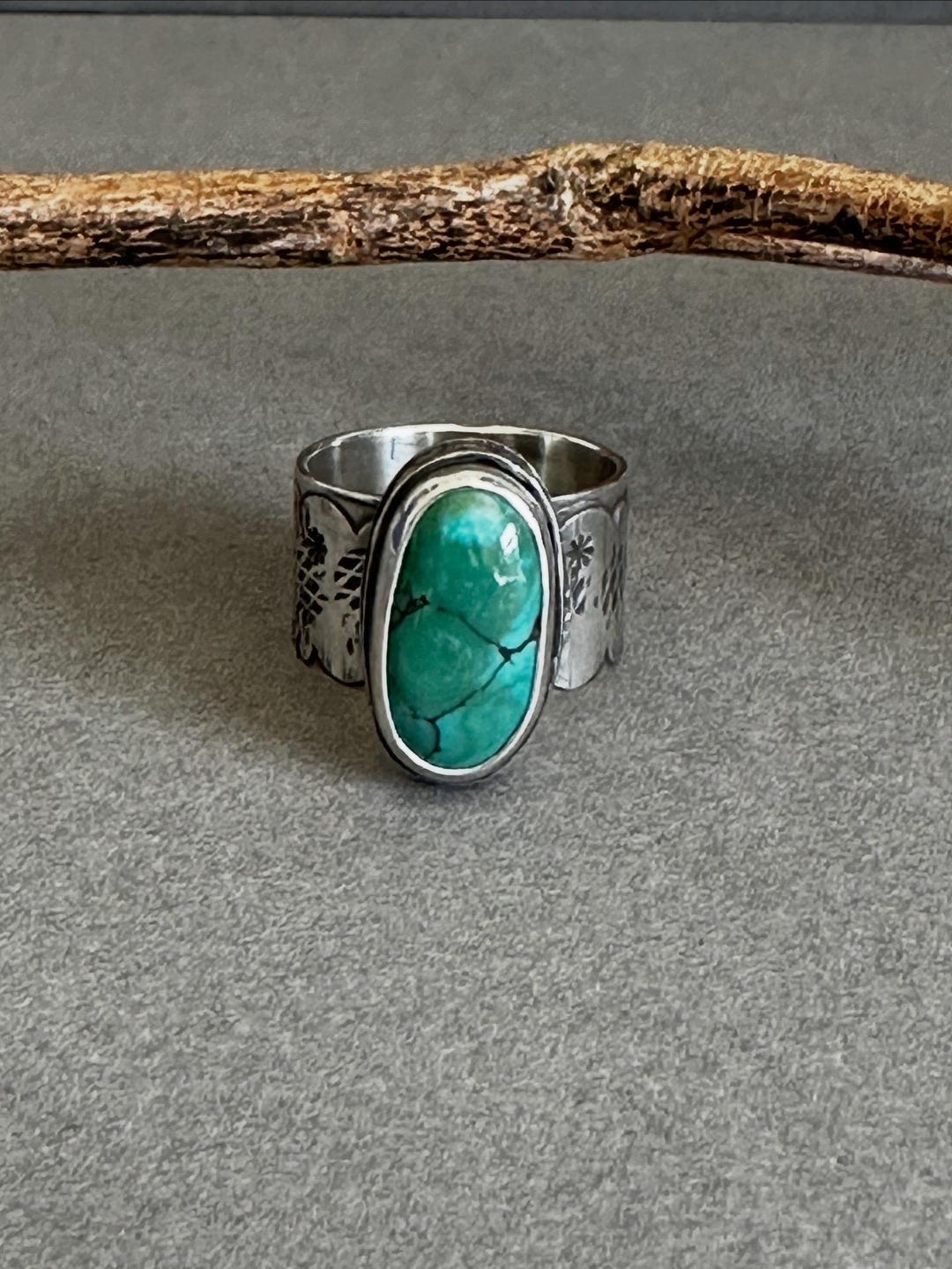 Sterling Silver and Turquoise Handcrafted Ring Size 6 1/2. - Etsy