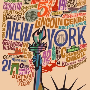 Lady Liberty New York Poster from the 1960s - based on a TWA poster of the period. This looks great on any wall.
