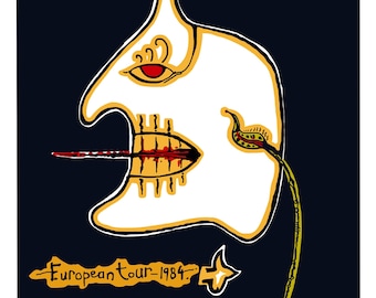 The Cure Tour 1984 - Derived From a Tour Poster for the Cure's 184