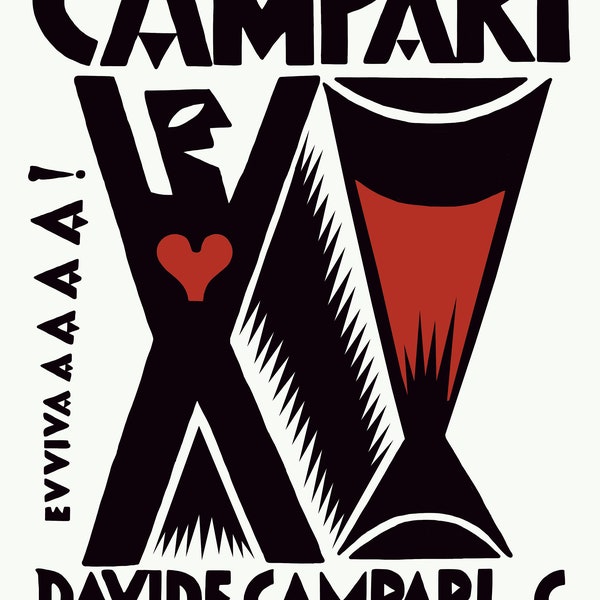 Back to the Futurist - derived from a Depero poster for Campari in the 1930s. A punchy image 90 years later that looks good over the bar.