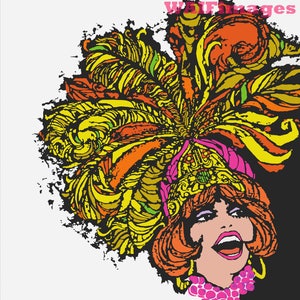 Las Vegas Showgirl - great image from the 1960s which makes great wall or card art.