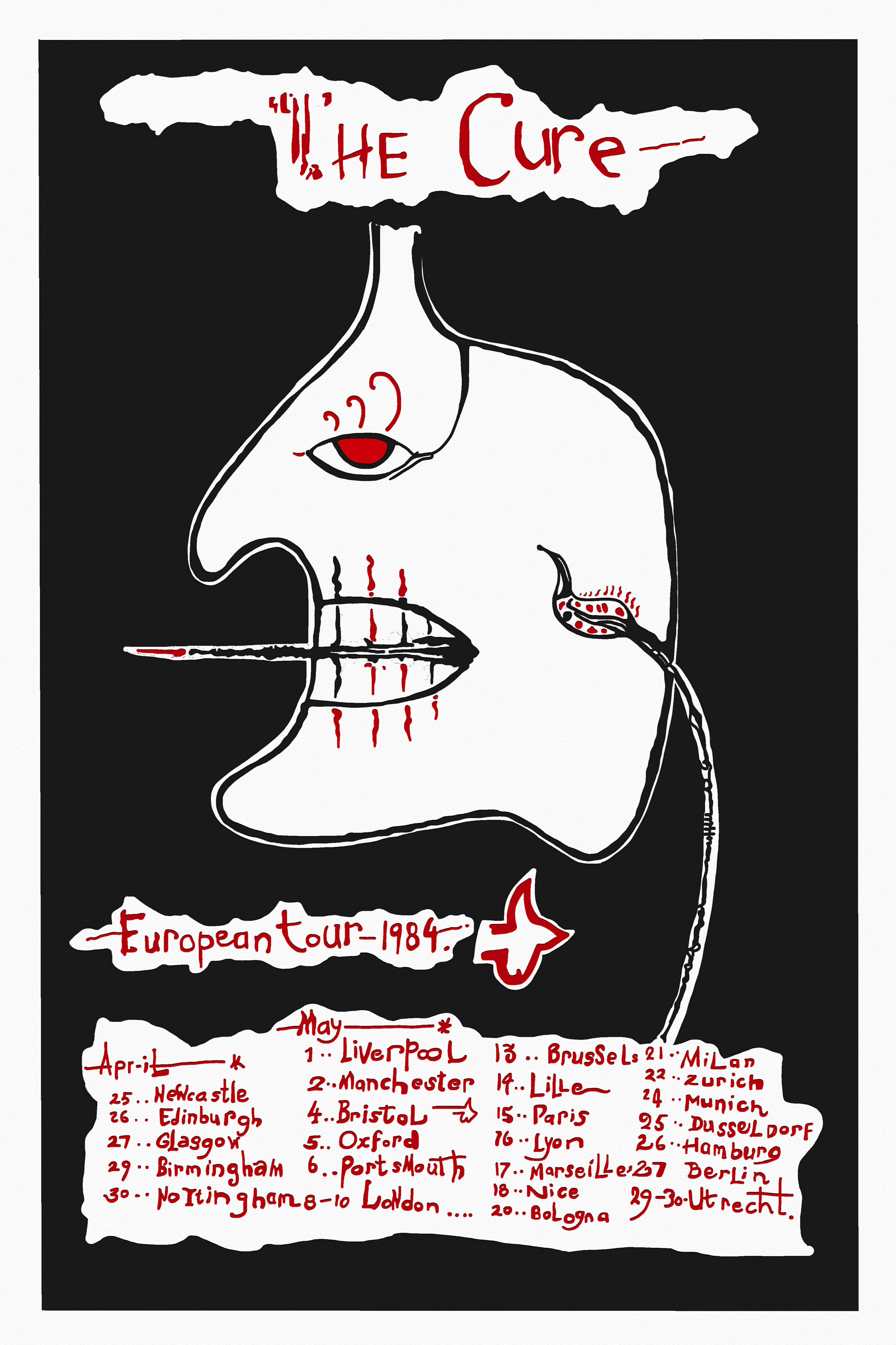 Vinyl The Cure THE TOP TOUR 1984年 LIVE IN JAPAN コンサート