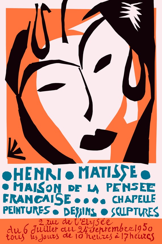 Matisse Exhibition Poster From 1950 - Classic Styling, Great