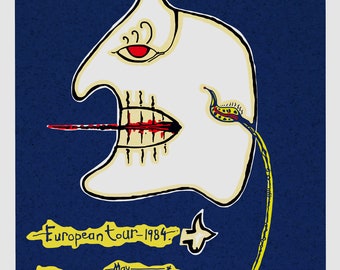The Cure Tour 1984 - Derived From a Tour Poster for the Cure's 184
