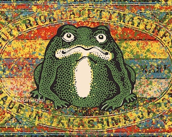 他の方発送×Michel loeb lithograph 90限定 Ol' Frog Face - From the Swamp to a 1920s Japanese Matchbox Label