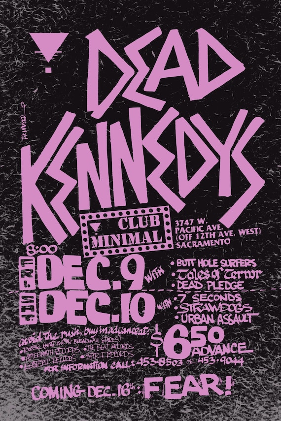 Dead Kennedys Gig Poster - Derived From a 1983 Music Flyer in