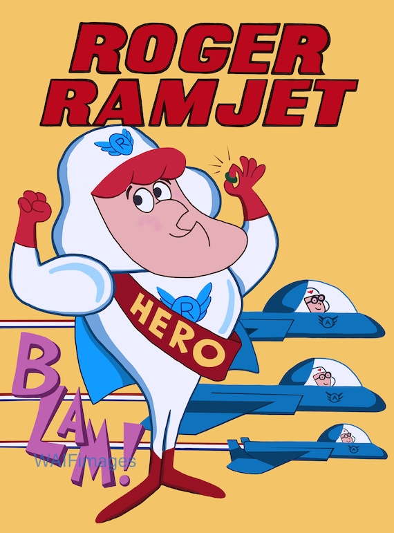 Roger Ramjet a Genuine 1960s Hero. A Classic Cartoon Image 