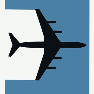 Mid Century Travel Poster created for Swissair - simple and  stylish design which will look great on the wall