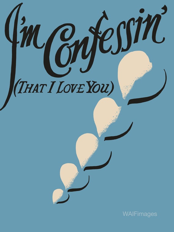 Declare Your Love Card Art Derived From A 1920s Music Sheet Etsy