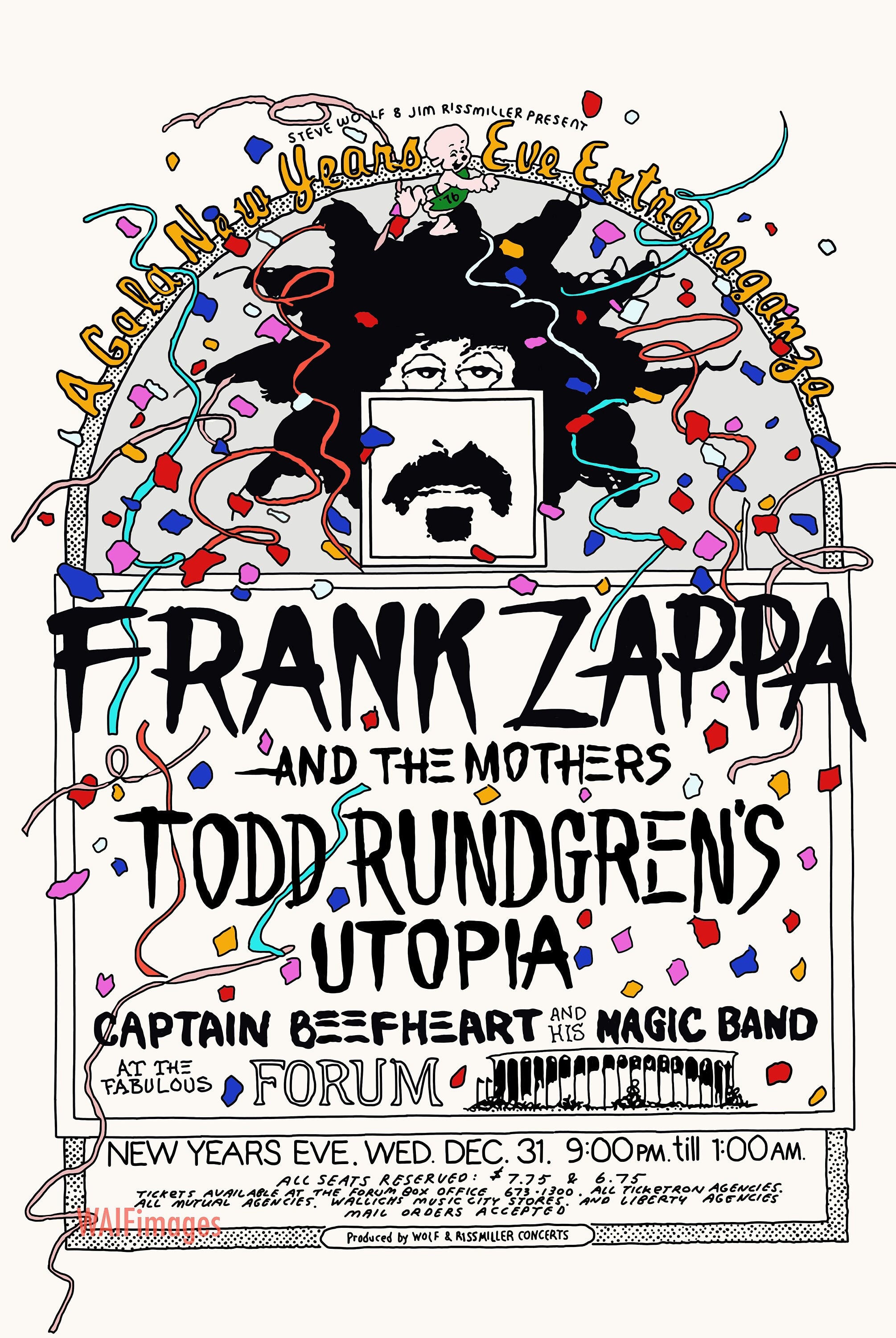 A Zappa New Year - Classic Concert Poster From 1975 for Frank