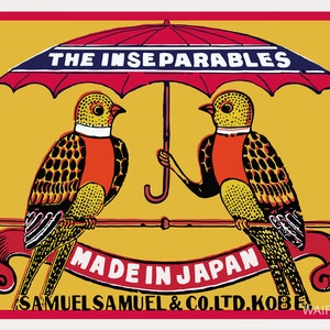 La imagen de portada de Inseperables Matchbox alrededor de la década de 1920: ¡nadie es lindo y raro tan bien como los japoneses!