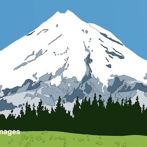 Mt Taranaki digital image based ideal for wall, poster or card art.