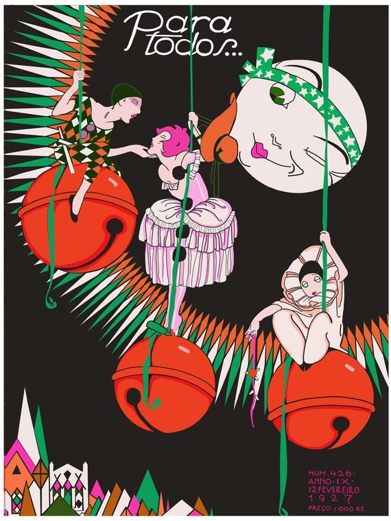 Para Todos Magazine Cover - Classic Brazilian Take on 1920s Art