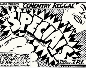 The Specials Concert Poster - literally a  sign of the times, this UK band advertising still looks great on the wall.