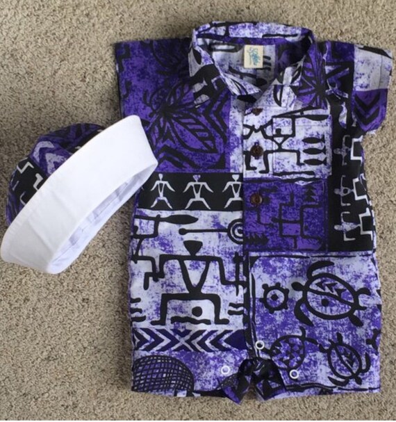 baby boy hawaiian romper