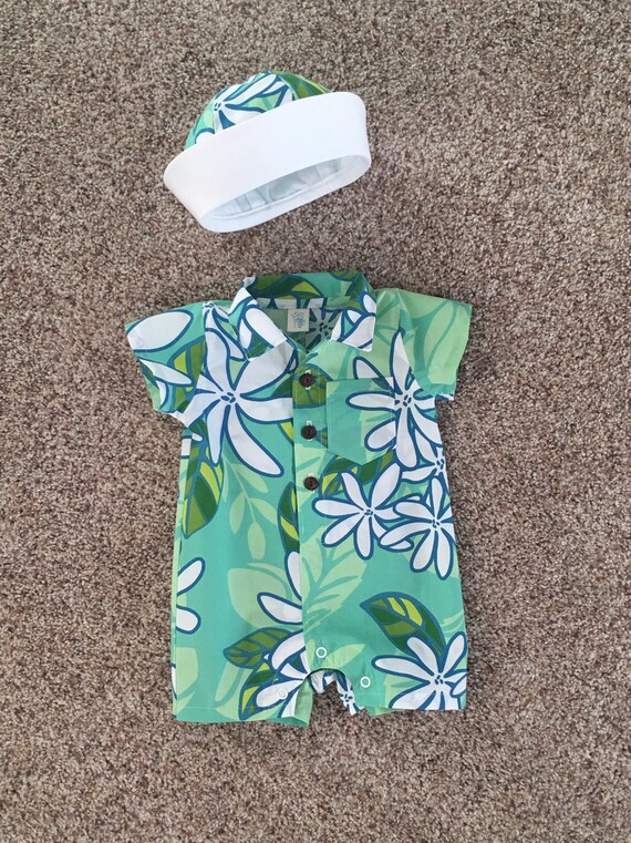 baby boy hawaiian romper