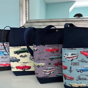 Corvair Pockets Bag, Corvair Handcrafted Purse, Fashion Accessory, Cross Body Purse, Automobile Enthusiast Gift, 1960 Cars