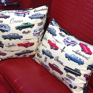 Corvair Pillows, Handmade Pillows, Car Accessories, Auto Enthusiast Gifts