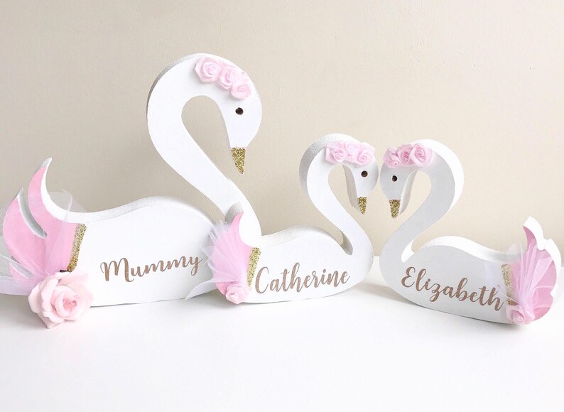 Swan Decor Childrens Bedroom Accessories Freestanding Etsy