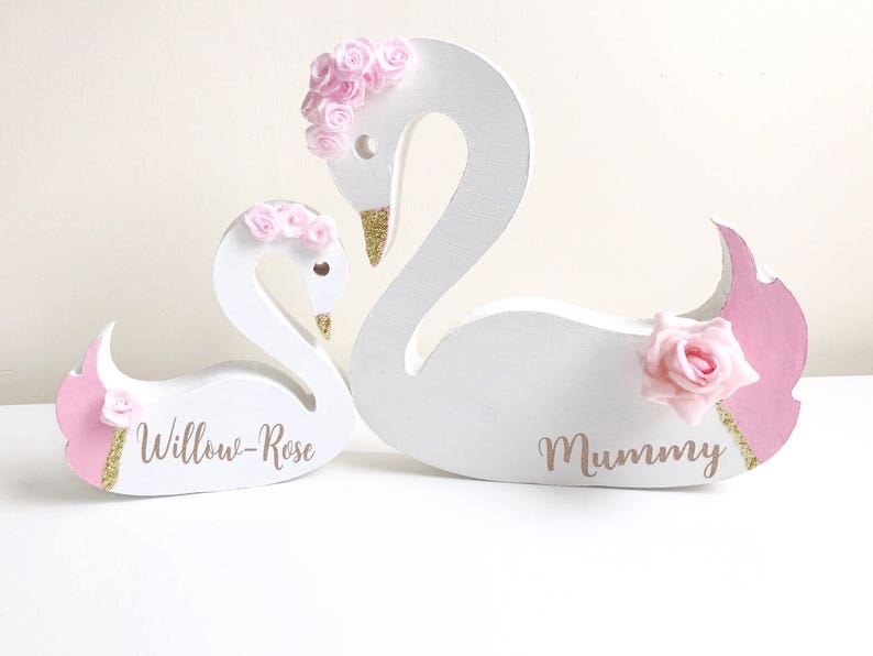 Swan Decor Childrens Bedroom Accessories Freestanding Etsy