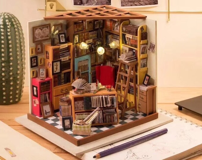 DIY 3D Wooden Miniature House Building Kit: Sam's Study - Etsy