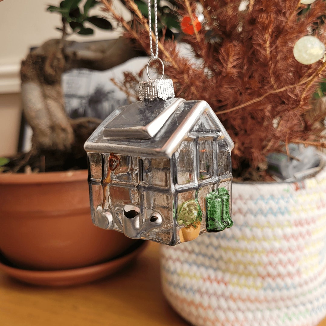 Greenhouse Bauble Decoration, Handmade Christmas Decoration, Christmas Fun, Gardener Bauble