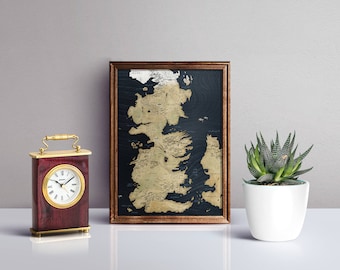 Game of Thrones Map - Cool gift - Map from The TV show Game of Thrones - Antique Style Vintage World Map - Top Selling Gifts