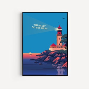 The Smiths Inspired Art Print, There Is A Light That Never Goes Out, Music Print, Manchester Music, Music Wall Art, Smiths, Music Lyrics,