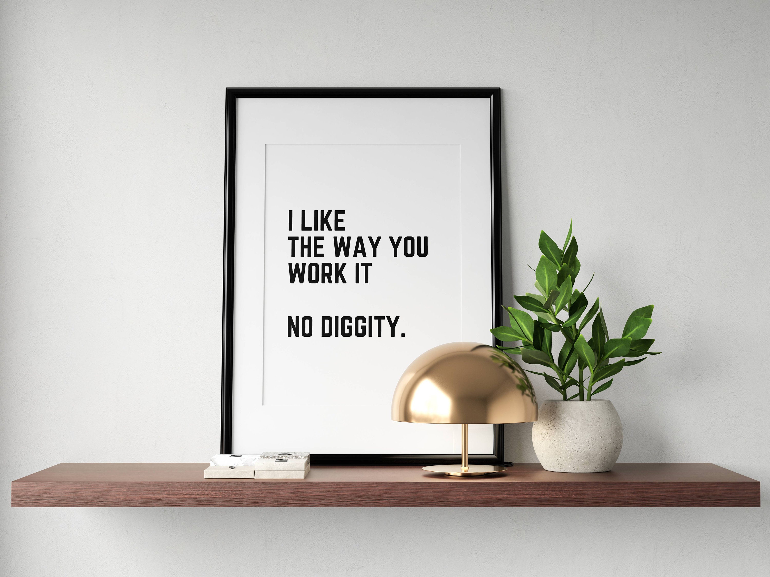  No Diggity Song Lyrics - Portrait Gallery Wrapped Framed Canvas  Prints - Home Decor Wall Art (16 x 24 x 1.5): Posters & Prints