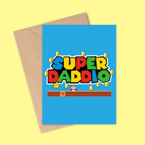 Carte d'anniversaire Super Daddio pour papa, carte drôle, carte de fête des pères, cartes pour papa, fête des pères ou anniversaire