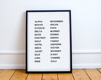 phonetic alphabet etsy uk