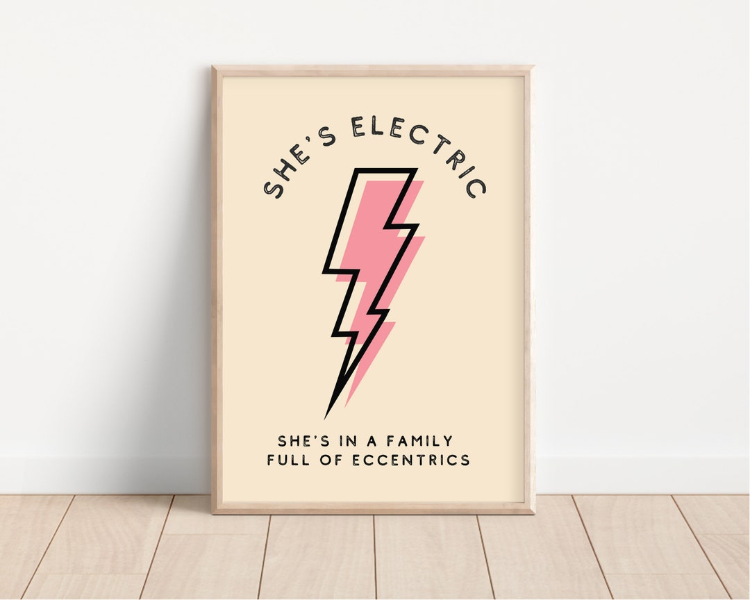 She's Electric Oasis Inspired Art Print Oasis Wall Art - Etsy UK