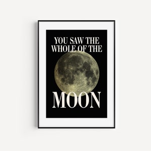 The Waterboys Inspired Print, The Whole Of The Moon Lyrics Print, Retro, Music Wall Art, Indie Music Print, Gig Concert Poster, Music Prints