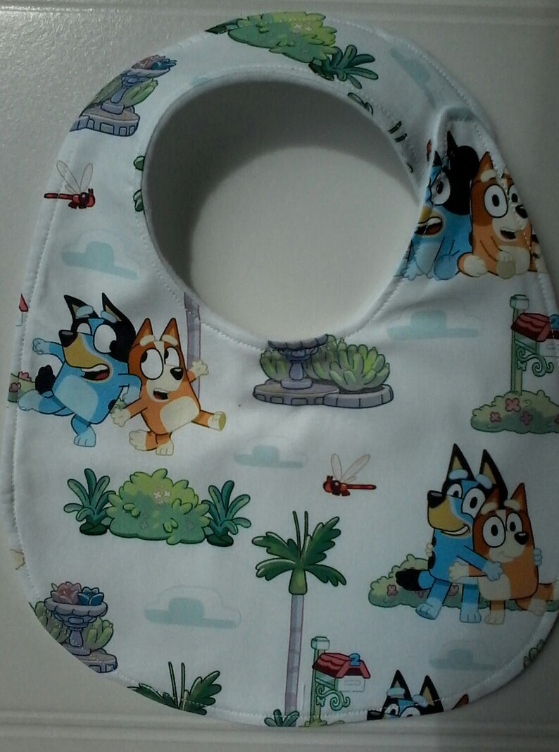 Bluey and Bingo Fabrics Dribble Bibs for Toddlers Child Baby Etsy
