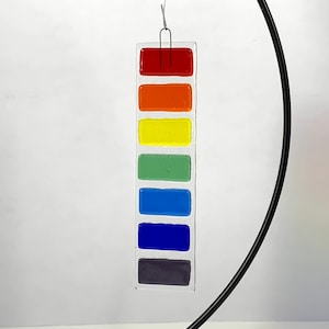Fused Glass Rainbow Suncatcher, Rainbow Christmas Ornament, Memorial Rainbow