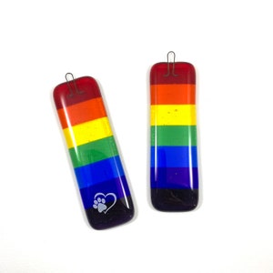 Fused Glass Rainbow Suncatcher: Christmas Ornament, Colorful Window Decor