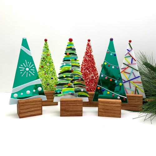 Fused Glass Christmas Trees Etsy