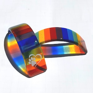 Rainbow Bridge, Rainbow Suncatcher, Pet Memorial, Fused Glass Art, Home Decor