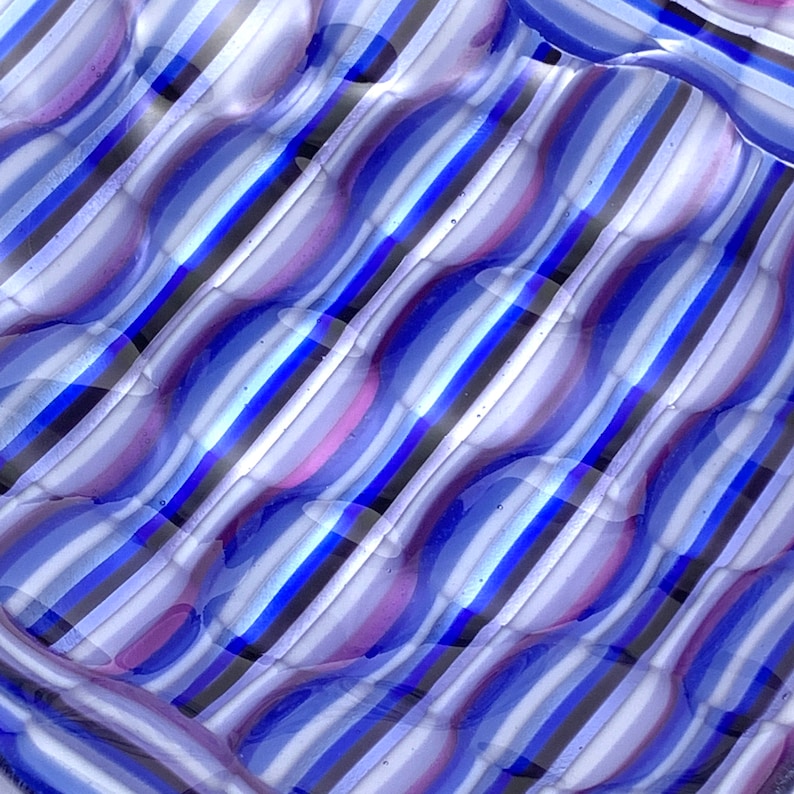 Fused Glass Optical Illusion Bowl Fused Glass Plate Art Etsy