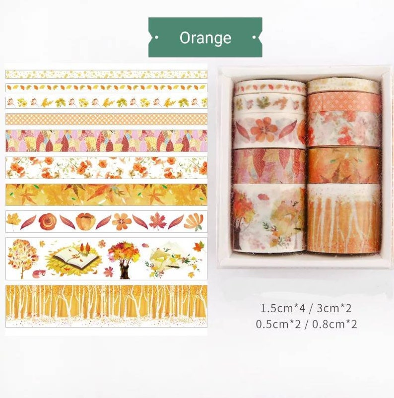 10 Pack Washi Tape Thin Washi Tape Wide Washi Tape Mixed Etsy