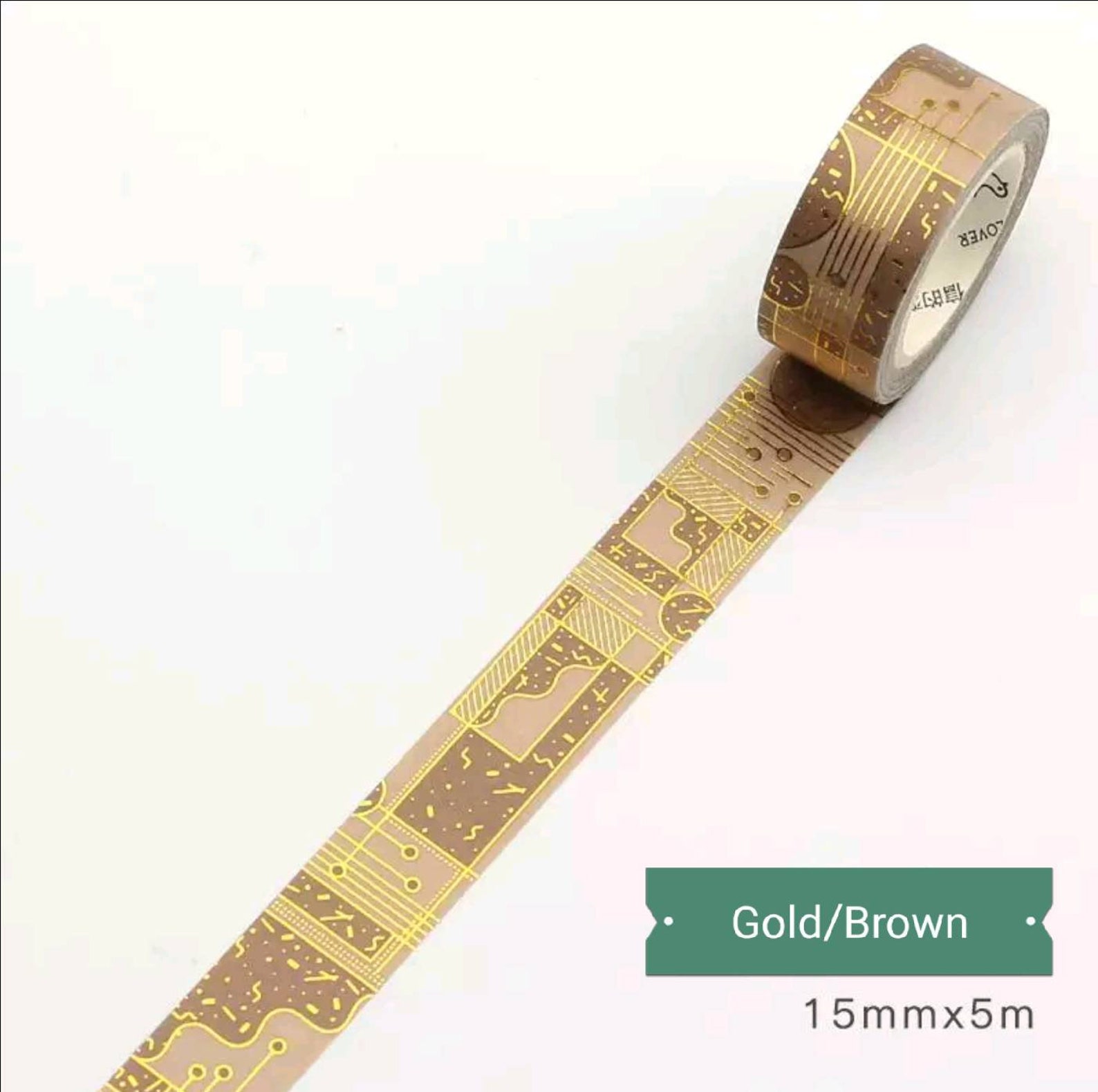 Washi Tape Foil Gold Magical Mystic Arabian 15mm x 5 Etsy