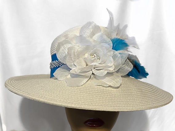 Blue & White Hat Perfect for Easter 8 main image 4