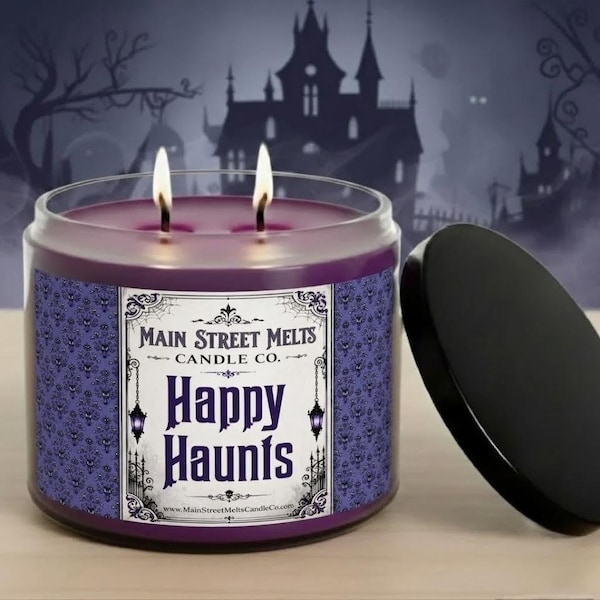 Happy Haunts | Disney Inspired Scented Soy Candle - Theme Park Fragrance