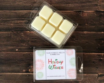 HOLIDAY WISHES Soy Wax Melts Disney - Inspired Candle Natural Soy Wax - Main Street Melts Candle Co. Christmas Melt Tart Gift Clamshell