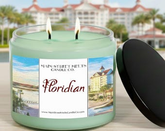 Vela de soja perfumada inspirada en Florida/Disney - Fragancia para el vestíbulo del Grand Resort