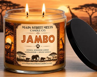 Jambo | Op Disney geïnspireerde sojageurkaars - Animal Kingdom Lodge Lobby Fragrance